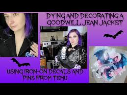 dying decorating a jean jacket from