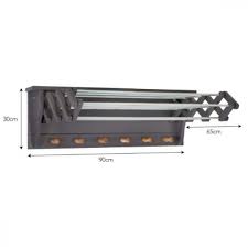 charcoal black extendable wall mounted