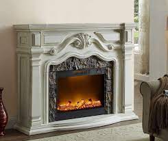 62 White Electric Fireplace Electric