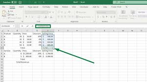 how to calculate total revenue in excel