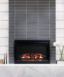 Modern Fireplace With Glass Mosaic