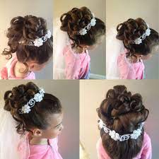 See more ideas about communion, communion hairstyles, communion veils. Pin By Melissa Scheff On Hair First Communion Hairstyles Communion Hairstyles Communion Veils