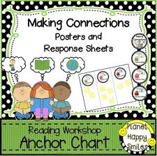Reading Workshop Anchor Chart Making Connections Posters Response Sheets