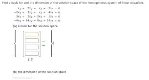 Geneous System Of Linear Equations