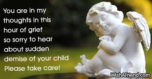 sympathy messages for loss of child