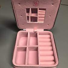 swarovski jewelry box pink travel