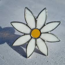Stained Glass Daisy Suncatcher The