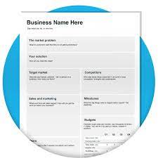 business plan templates create a