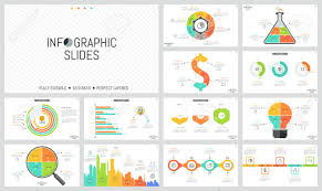 Set Of Minimal Infographic Design Layouts Pie And Bar Charts