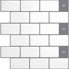 Tic Tac Tiles Subway Mono White 12 In