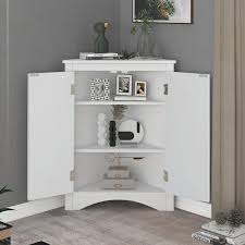 yofe white triangle accent cabinet with