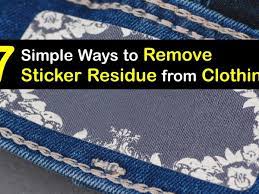 remove sticker residue from clothing