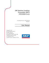 Skf Machine Condition Transmitter Mct User Manual