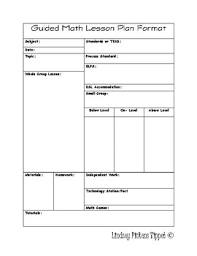 Daily Lesson Planning Template Example Vertical Pdf
