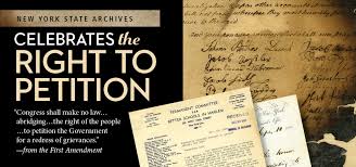 Build awareness and support for your cause. Right To Petition New York State Archives Partnership Trust
