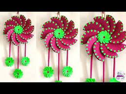 Paper Flower Wall Craft Stick Crafts
