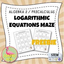 Logarithmic Equations Maze Freebie
