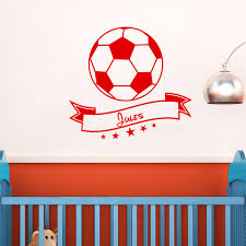 wall decal customizable names soccer