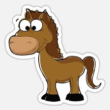 cartoon horse sticker spreadshirt