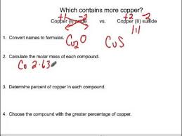 copper i oxide or copper ii sulfide