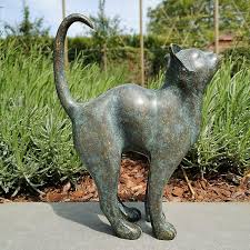 Beautiful Cat Statue With Rounded Back