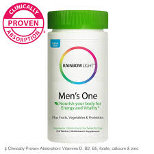 Rainbow Light Men S One Multivitamin Supports Immune Health Clinically Proven Absorption Of 6 Key Nutrients Once Daily High Potency Multivitamin Non Gmo Vegetarian Amp Gluten Fr Walmart Com Walmart Com