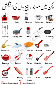 50 kitchen utensils voary with