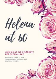 Customize 986 60th Birthday Invitation Templates Online Canva