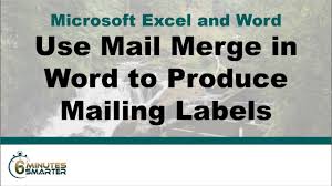 Create Mailing Labels In Word Using Mail Merge From Excel