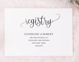 Wedding Registry Insert Templates Under Fontanacountryinn Com