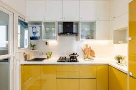 compact l shaped kitchen design with