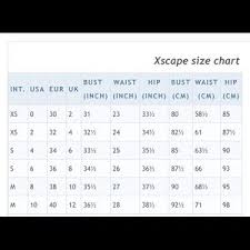 Xscape Size Chart Fashion Dresses