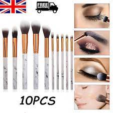 makeup brushes set cosmetic marble