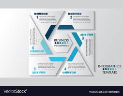 Business Infographics Process Timeline 6 Steps Vector Image