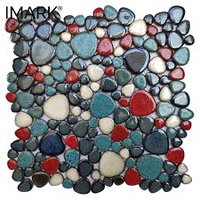 diy polished ceramic pebble mosaic for