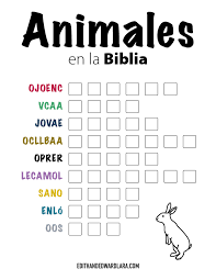 Load more similar pdf files. Juego Biblico Para Ninos Letras Revueltas Animales En La Biblia