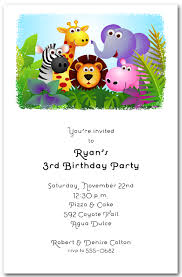 fun in the jungle birthday invitations