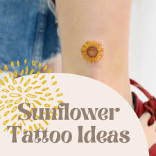 small sunflower tattoo ideas designs