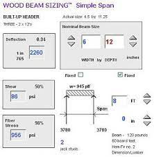 wood beam sizing