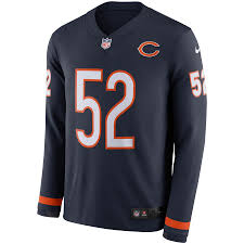 They will wear their traditional white road jerseys in all eight of their road games, beginning sunday when they open the season in detroit. Men S Nike Khalil Mack Navy Chicago Bears Therma Long Sleeve Player Jersey