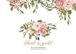 Watercolor herbs and spices clipart 1397650. Watercolor Blush Gold Clip Art Gold Clipart Rose Gold Wallpaper Blush And Gold