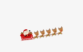Original gif image with white background. Santa And Reindeer Flying Png Cute Santa And Reindeer 432x432 Png Download Pngkit