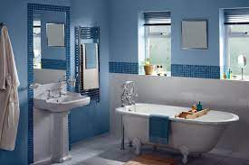 gray tile bathroom what color should