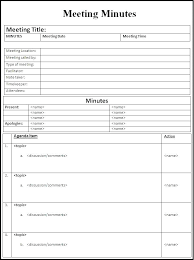 Meeting Summary Template Free Microsoft Word Notes Minute Templates