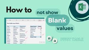 excel pivot table how to not show
