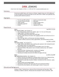 Download Nanny Resume Sample