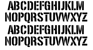 solid stencil 2023 font by woodcutter