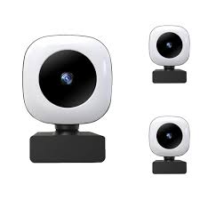 4k webcam with ring light camera with