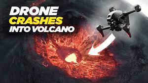 epic drone crash into iceland volcano