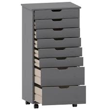 Accidentally bump the rolling storage drawers into your car in your garage? Linon Home Decor Mcleod Grey Eight Drawer Rolling Storage Cart Thd02096 The Home Depot
